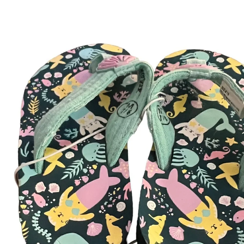 Cat & Jack girl’s NWT flip flops‎